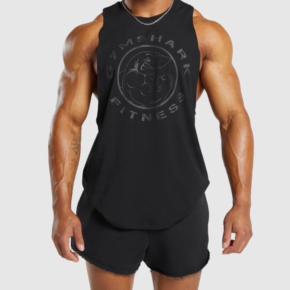 NEW Gymshark Legacy Drop Arm Tank Black Small - Picture 1 of 6